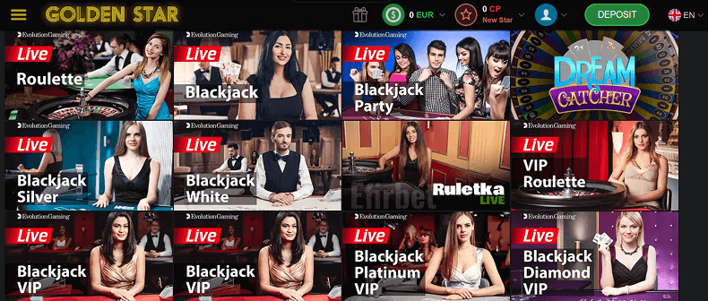 Golden Star live casino