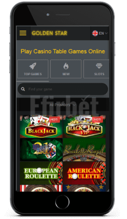 Golden Star mobile table games on iOS