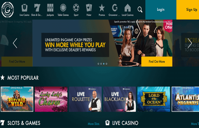 grosvenor casino desktop screenshot