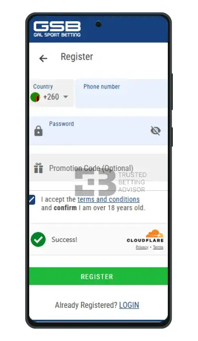GSB App Register
