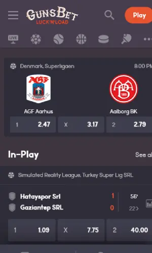 Gunsbet Mobile Screenshot