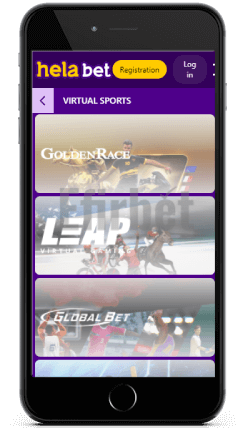 Virtual sports in Helabet iOS App