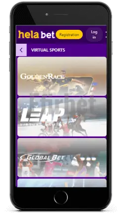 Virtual sports in Helabet iOS App
