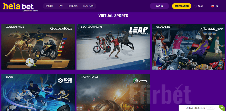 Helabet virtual sports