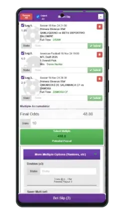 Hollywoodbets mobile betslip