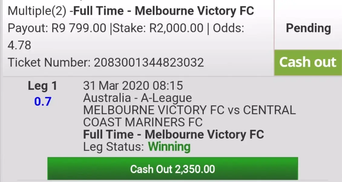 How to cash out on Hollywoodbets