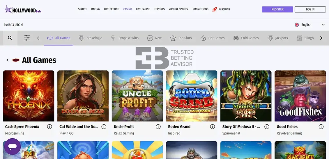Hollwoodbets Casino Games