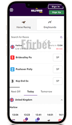 Hollywoodbets iOS App Racing