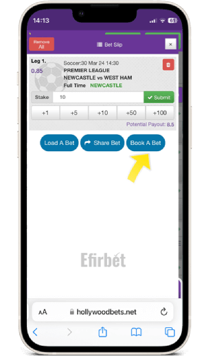 Hollywoodbets mobile book a bet