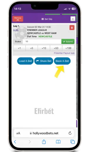 Hollywoodbets mobile book a bet