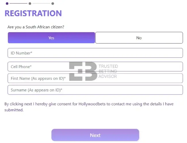 Hollywoodbets Spina Zonke - Registration