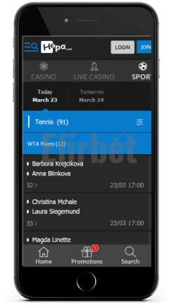 Hopa Tennis on iOS