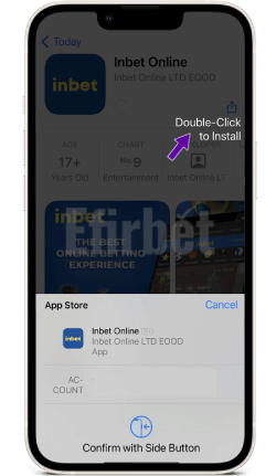Inbet iOS app инсталация