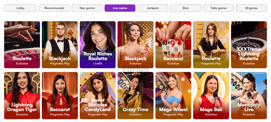 Instaspin live casino