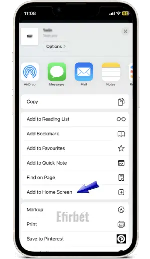 iOS Add to Homescreen Option
