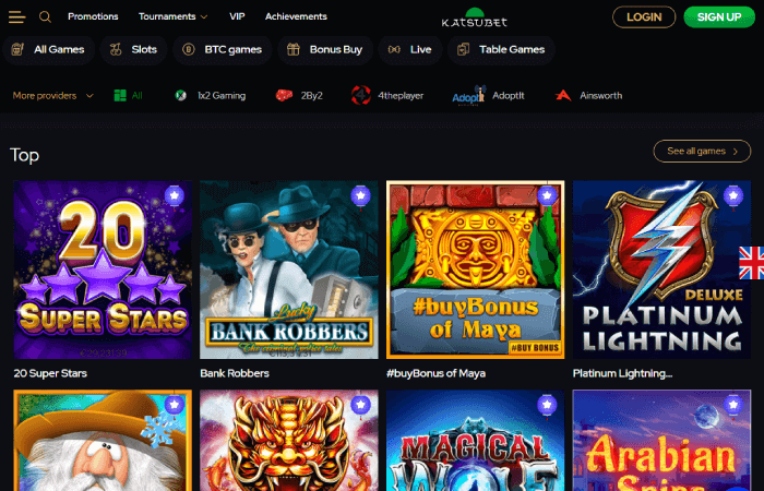 katsubet casino screenshot