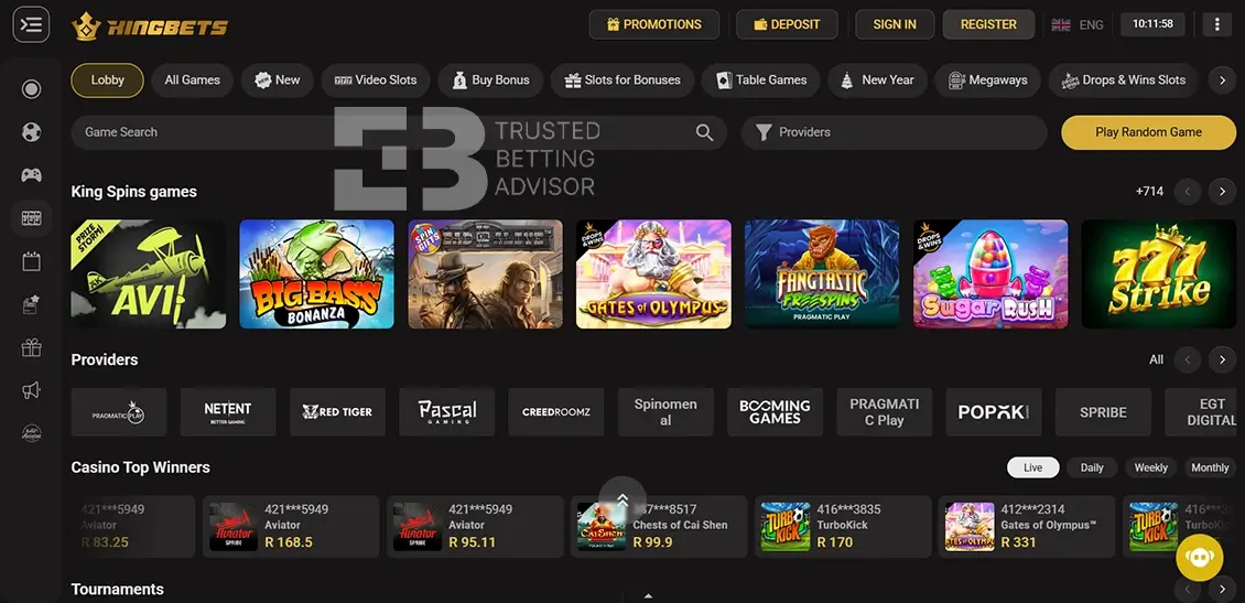 Kingbets Casino Games