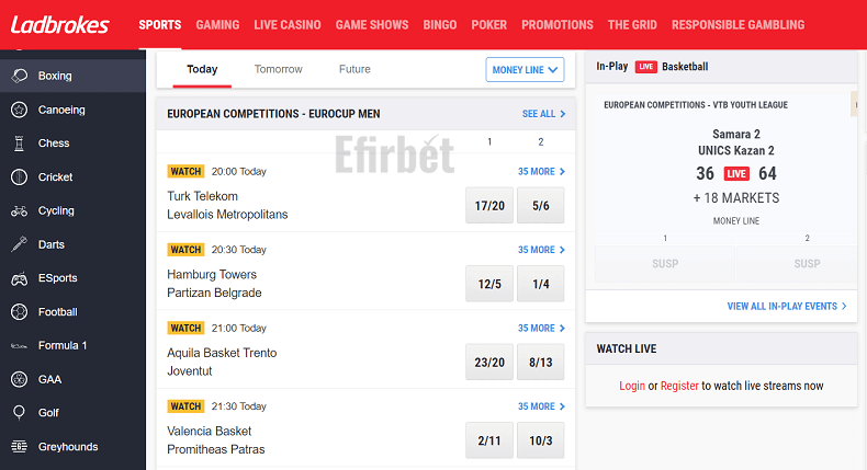 Ladbrokes basketball betting