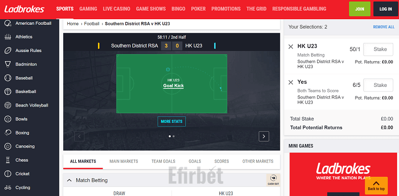 Ladbrokes live betting