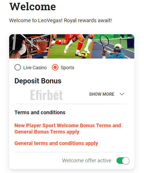 LeoVegas India bonus code