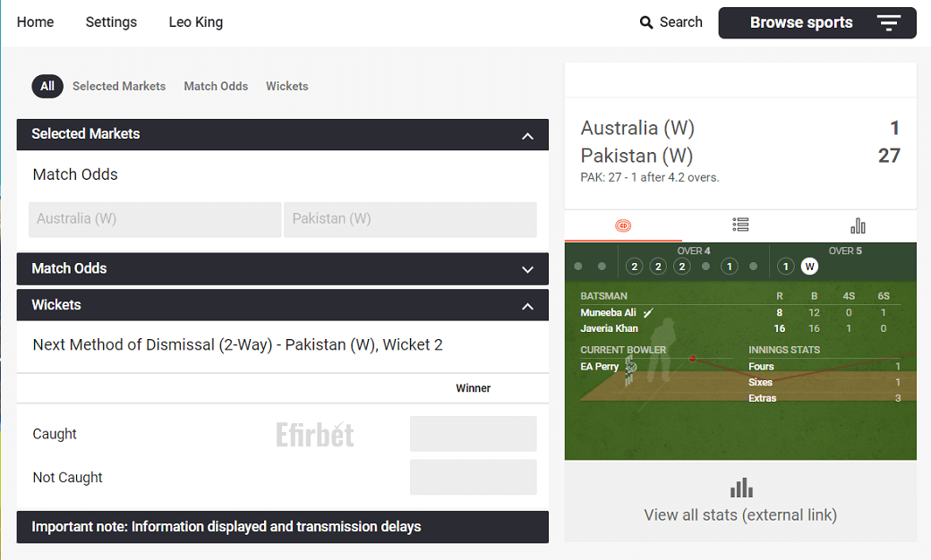 LeoVegas Cricket Betting review