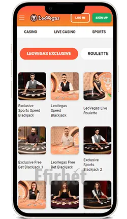 LeoVegas iOS App Exclusive Games
