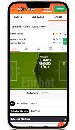 LeoVegas iOS App Live Betting