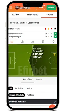 LeoVegas iOS App Live Betting