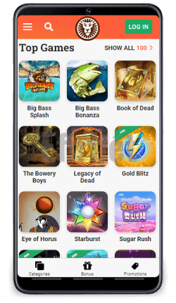 LeoVegas slots mobile