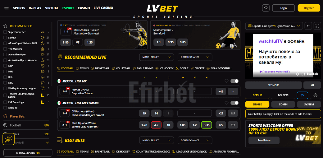 LVBet Belarus betting site