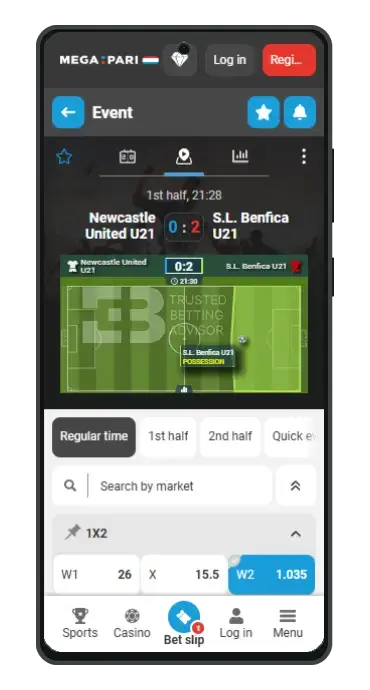 Megapari App Android Live Betting