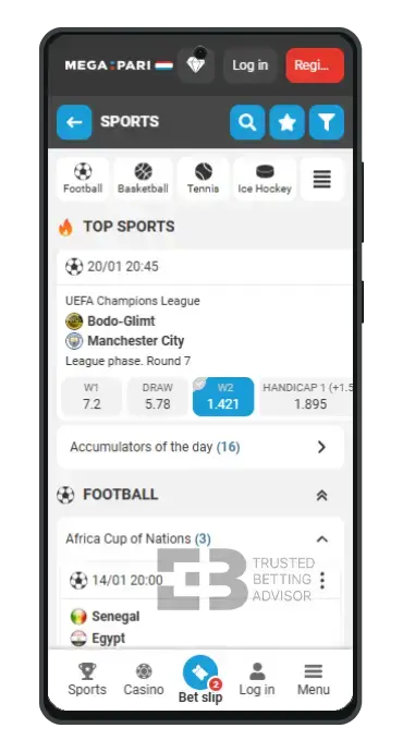 Megapari App Android Sports Betting