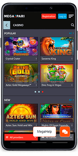 MegaPari mobile casino