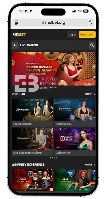Melbet App Live Casino iOS Nigeria