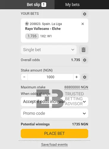 Melbet Bet Slip Nigeria