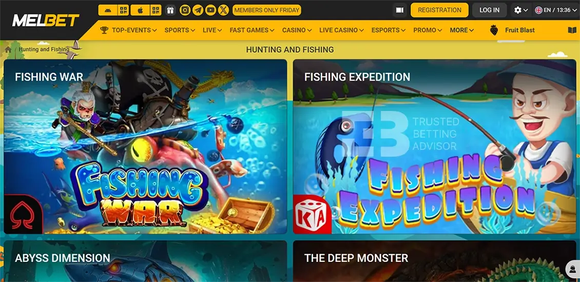 Melbet Hunting And Fishing Nigeria