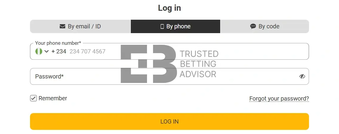 Melbet Login Form Nigeria