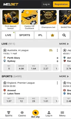 Melbet Mobile Screenshot