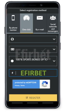 Melbet mobile registration with one click