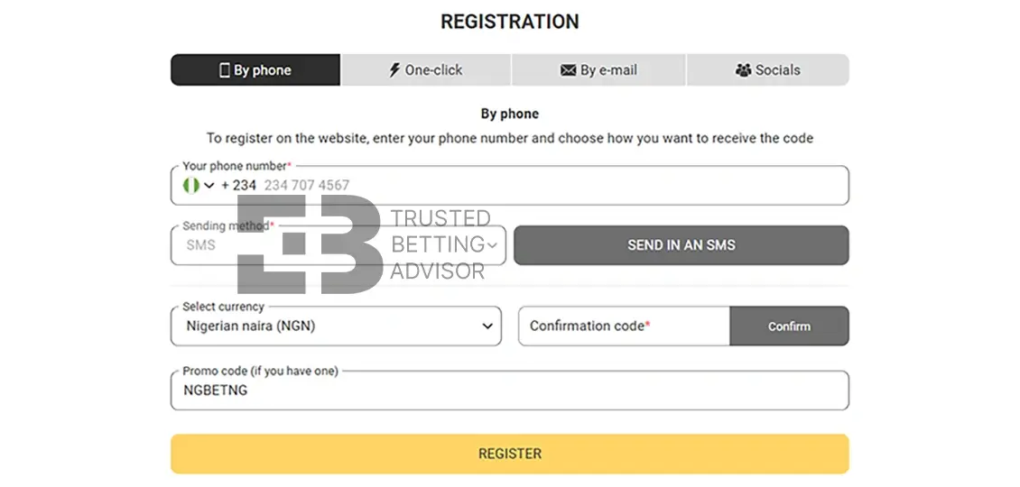 Melbet Registration Form Nigeria