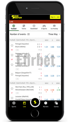 mobile app of parimatch