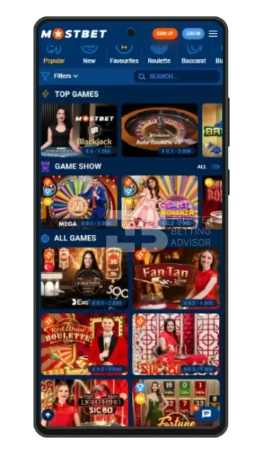 mostbet bd app live casino games