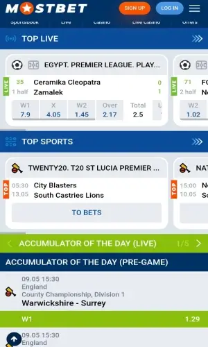 Mostbet bd apps screenshot