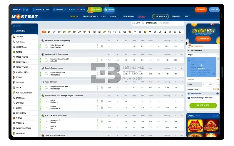 Mostbet bd com Mobile version