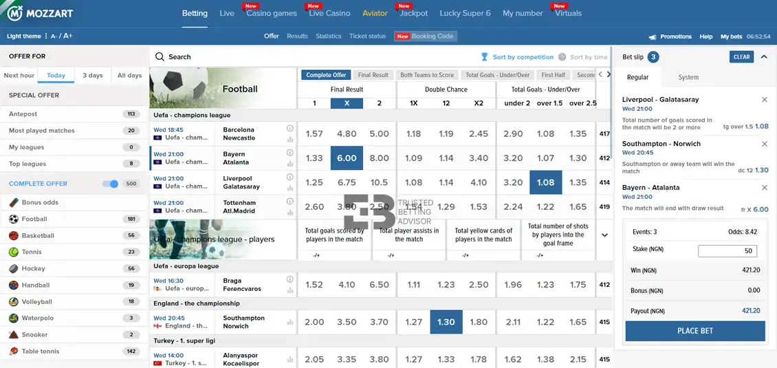 Mozzartbet Nigeria Sportsbook