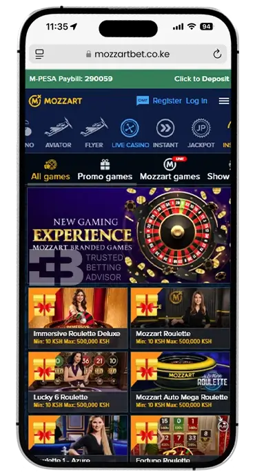 Mozzartbet App Live Casino iOS