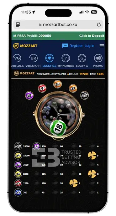 Mozzartbet App Lucky 6 iOS
