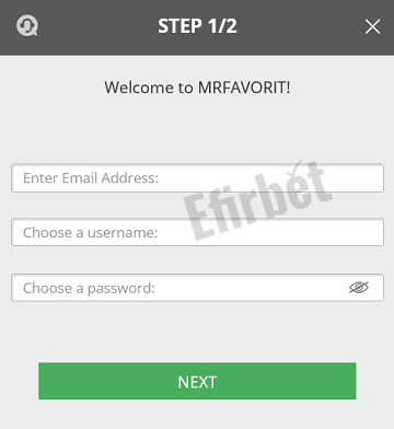 Mrfavorit registration form