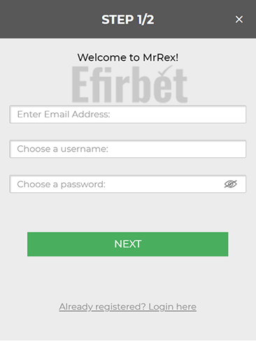 MrRex Registration Form