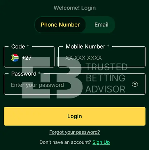 Mzansibet Login